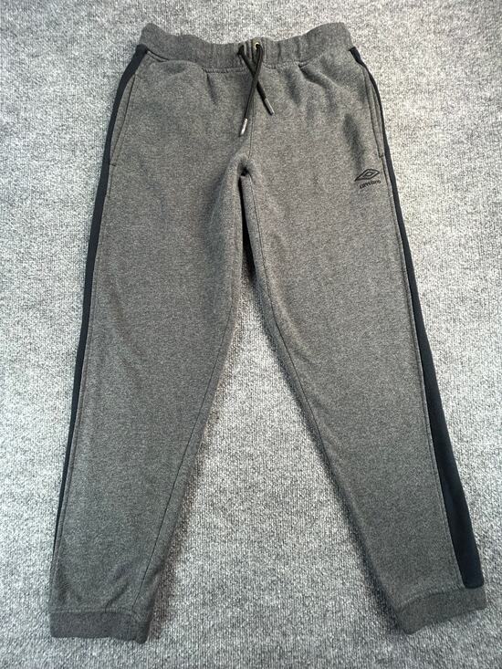 Umbro Other - Umbro Jogger Sweatpants Youth Gray Black Fleece Lined Athletic Drawstring Pants